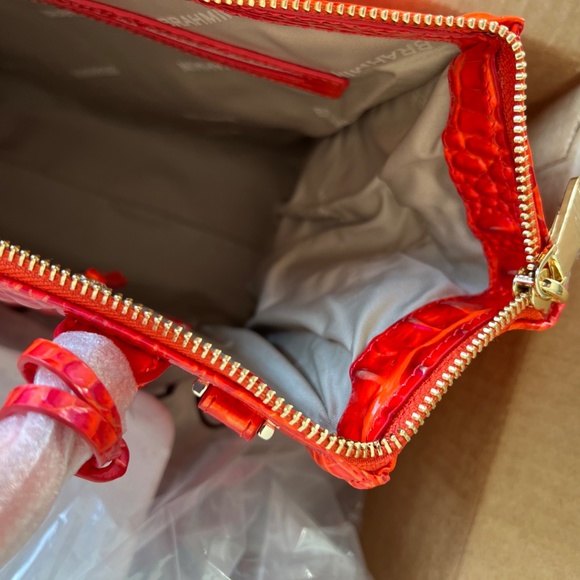 Brahmin Caroline Melbourne Genuine Leather Orange - Never Used - Picture 8 of 14